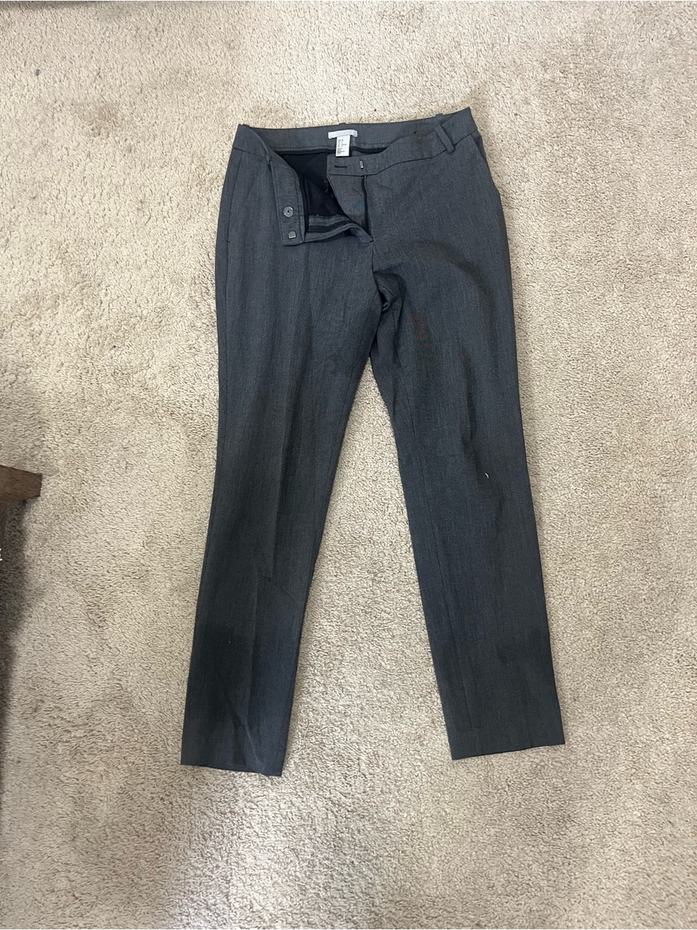 Women's Slim Dress Pants in Charcoal Gray